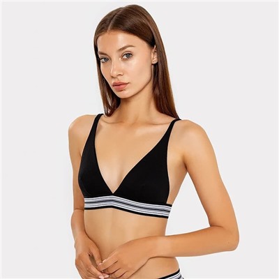 Бюстгальтер с треугольными чашечками женский Mark Formelle, чёрный, размер 75 С