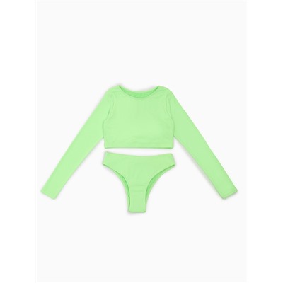 Купальник раздельный с косынкой женский MINAKU, размер 42, зелёный