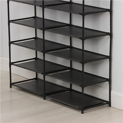 Стеллаж для хранения многофункциональный LaDо́m, 90×30×142 см, чёрный