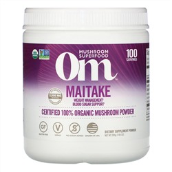 Om Mushrooms, Maitake, Certified 100% Organic Mushroom Powder, 7.05 oz (200 g)