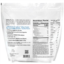 Lake Avenue Nutrition, Сывороточный протеин и пробиотики, ванильный вкус, 2270 г (5 фунтов)