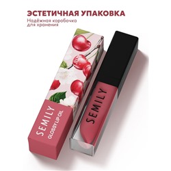 Масло-блеск для губ SEMILY CHERRY JELLY, увлажняющий, 5 мл