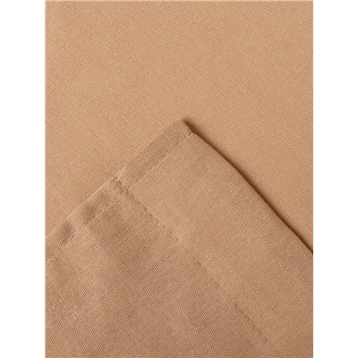 Шторы для кухни Этель ECO, бежевые, 136×180 см - 2 шт., подхваты - 2 шт., 70% хлопок, 30% лён, 190 г/м²