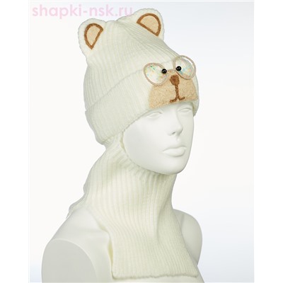 01-48-H Балаклава-шлем для девочки флис (50-52)