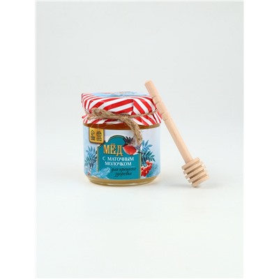 Подарочный набор новогодний «Сказка», мёд с маточным молочком 250 г, чай 50 г, ложка