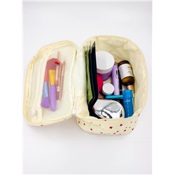 “‣”  COSMETIC BAG - КОСМЕТИЧКА ТКАНЕВАЯ "LOVE" В КРАСНОЙ ГАММЕ