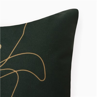 Чехол на подушку 3 шт. «Этель. Цветы», 40×40 см, велюр