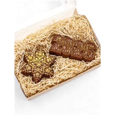 Шоколадная фигурка «Снежинка 2026», бельгийский шоколад, 160 г
