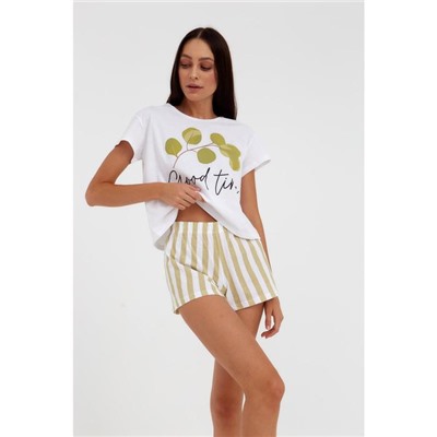 Пижама женская (футболка, шорты) KAFTAN Good time, размер 48-50