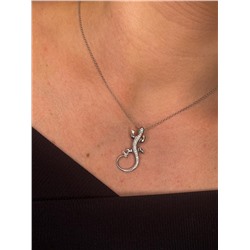 Подвеска из серебра с фианитами родированная - Ящерица 925 пробы 3-0341-001р232