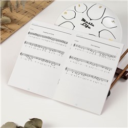 Глюкофон - музыкальный инструмент, белый, 8 лепестков, 15×9 см