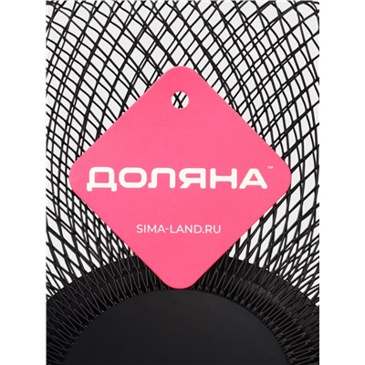 Фруктовница Доляна Grid, 25×25×10 см, чёрная