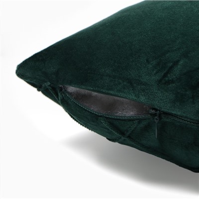 Подушка декоративная «Этель. Соло», размер 30×50 см, велюр, изумрудная