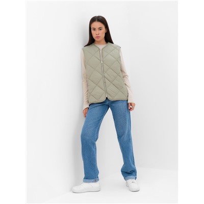 Жилет стёганый женский демисезонный MIST, размер 42, зелёный
