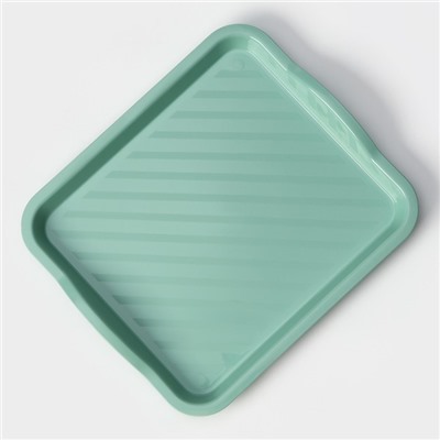 Поднос пластиковый IDEA, 25×29×3.2 см, цвет фисташковый