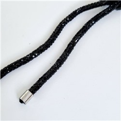 Колье длинное со сверкающими стразами, цвет: черный, арт. 748.378