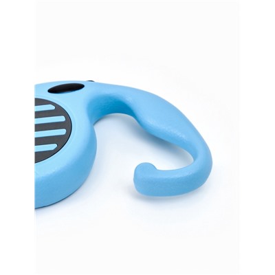 Рулетка - поводок для собак, лента 5 м, голубая