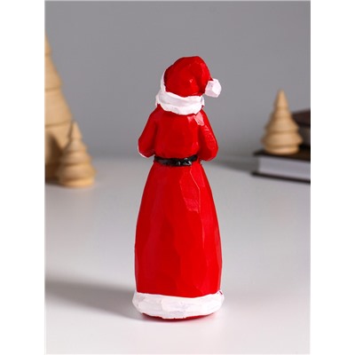 Фигурка полистоун «Дед Мороз в красном кафтане с венком или домиком», 5×4.5×14 см, МИКС