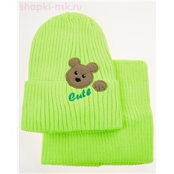 17-3-L Комплект для девочки (шапка+снуд) (48-52)
