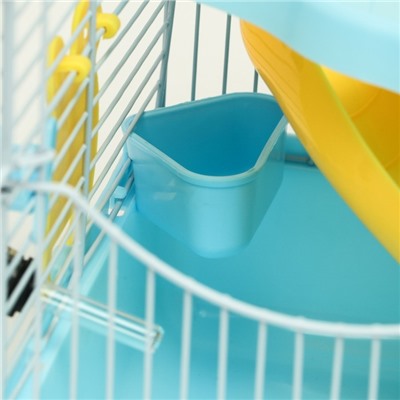 Клетка для грызунов «Пижон», укомплектованная с замком, 27×21×31 см, голубая