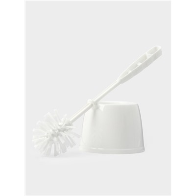 Ёршик для унитаза «Блеск. Эконом», 12.5×12.5×37.5 см, с подставкой, белый