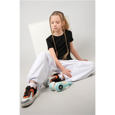 Футболка для девочки в рубчик из рибаны Happyfox