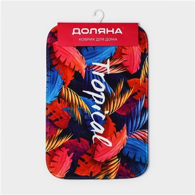 Коврик для ванной и туалета Доляна Tropical, 40×60 см