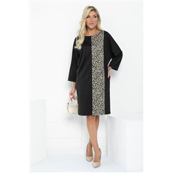 Платье Кайла (черное/лео) П12957-10М