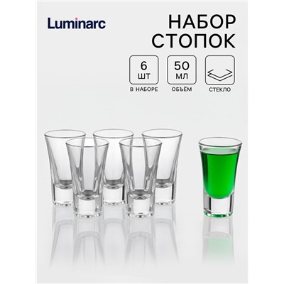 Стопки Luminarc «Москва», 50 мл, набор 6 шт., стекло, прозрачные