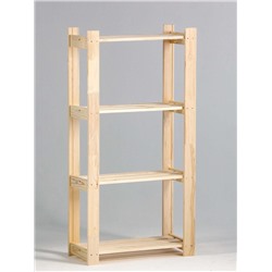 Стеллаж деревянный «Альфа 117», 4 полки, 117.8×64×28 см, хвоя, напольный, «Добропаровъ»