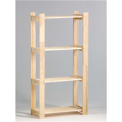 Стеллаж деревянный «Альфа 117», 4 полки, 117.8×64×28 см, хвоя, напольный, «Добропаровъ»