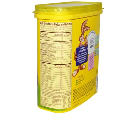 Nesquik, Nestle, со вкусом шоколада, без добавления сахара, 453 г (16 унций)
