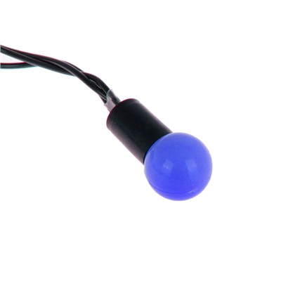 УЦЕНКА Гирлянда «Нить» 10 м с насадками «Шарики 1.5 см», IP44, тёмная нить, 100 LED, свечение синее, 8 режимов, 220 В