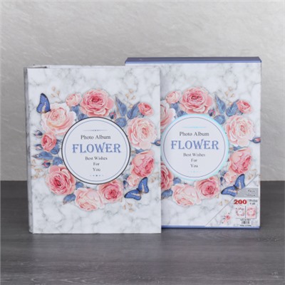 Фотоальбом 200 фото 10х15 Цветы / 9341 /уп 36/