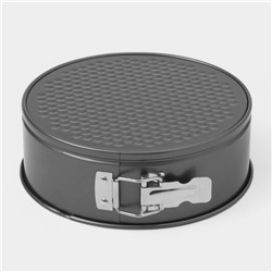 Набор форм для выпечки Доляна «Элин. Круг», 3 предмета: d=18/20/22×6.5 см, съёмное дно, антипригарное покрытие, чёрный