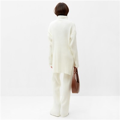 Костюм женский (свитер, брюки) MIST, размер 44-46 (М), молочный