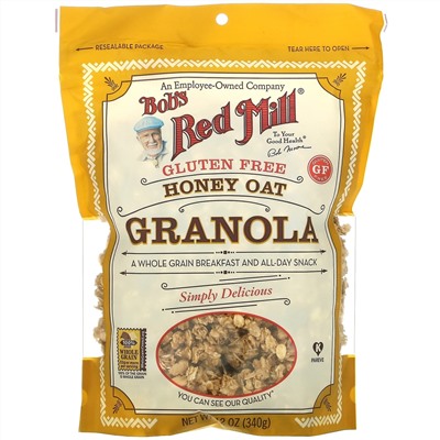 Bob's Red Mill, мюсли с медом и овсянкой, без глютена, 340 г (12 унций)