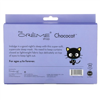 The Creme Shop, Plushie Sleep Mask, Chococat, 1 Piece, 3.17 oz (90 g)