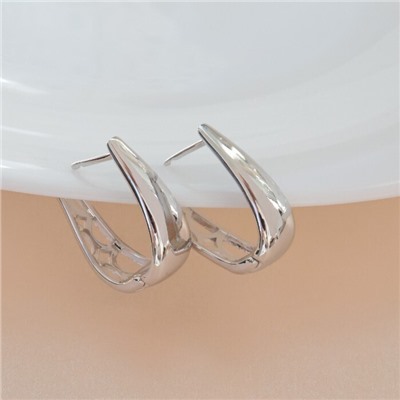 Серьги галочки ювелирная бижутерия, покрытие посеребрение, арт.213.551