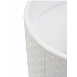 Кашпо для цветов «Клевер», 4.5 л, d=20 см, h=18 см, пластик, белый