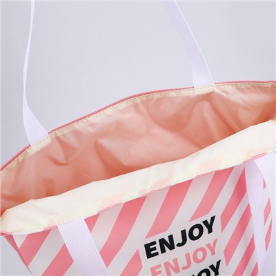 Сумка-шопер пляжная Enjoy, 39×32 см, розовая