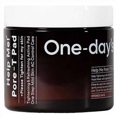 One-day's You Тонер-пэды с эффектом пилинга / Help Me Pore-t Pad, 60 пэдов