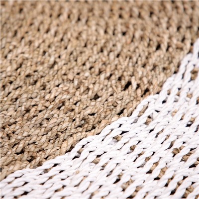 Ковёр на пол овальный натуральный плетёный «Эко», из водорослей, 90×150 см