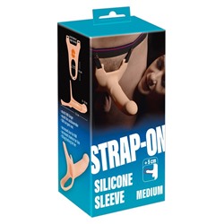 Силиконовый полый страпон на ремнях Silicone Strap-on - 16 см.