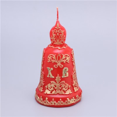 Декоративная свеча резная «Пасхальный колокольчик», красный, 7×11 см, 140 г