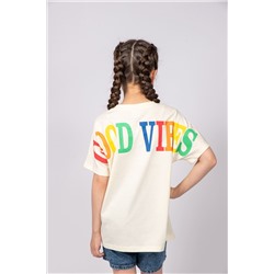 Футболка для девочки с принтом на спине 51331