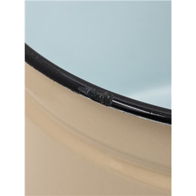 УЦЕНКА Кастрюля эмалированная, 9 л, d=26.5 см, с крышкой, цилиндрическая, слоновая, кости