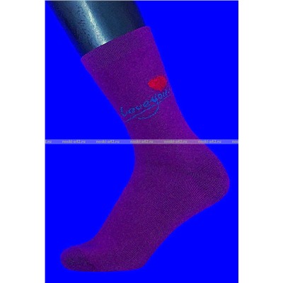 Ecosoks термоноски женские внутри махра "Love you" арт. 6124