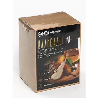 Подарочный набор для приготовления настойки «Кальвадос грушевый»: набор трав и специй 38 г, штоф 500 мл., инструкция