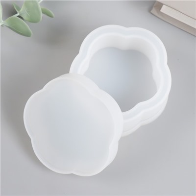 Молд силиконовый «Шкатулка волнистая» с крышкой 8×7.4×3.8 см